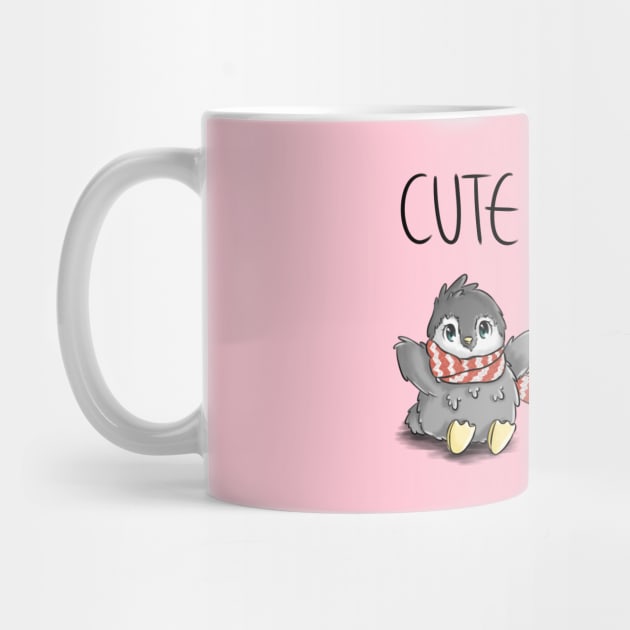 Cute is my Mood Penguin Quote by InkItOut